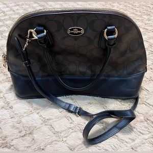 Coach 27584 Sierra Signature Satchel Dome Brown/Black Crossbody